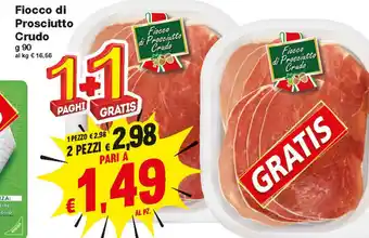 Prix Quality Fiocco di Prosciutto Crudo 90g + Gratis offerta