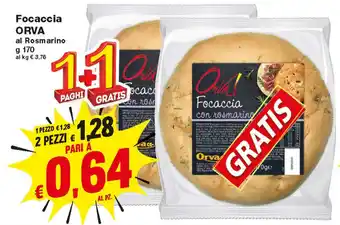 Orva Focaccia al Rosmarino 170g + 1 Gratis