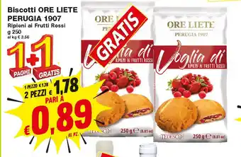 Prix Quality Ore Liete Perugia 1907 Biscotti 250g + 1 Gratis offerta