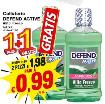 Prix Quality Defend Active Collutorio Alito Fresco 500ml + 1 Gratis offerta
