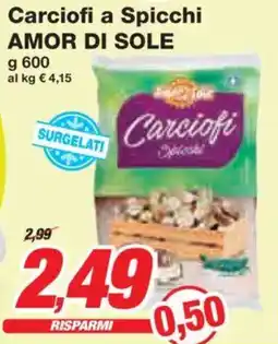 Prix Quality Carciofi a Spicchi AMOR DI SOLE offerta