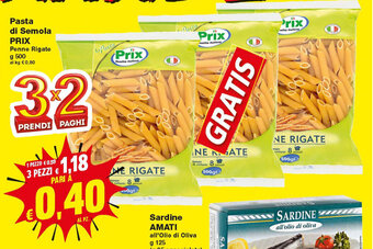Prix Quality Prix Pasta di Semola 500g offerta