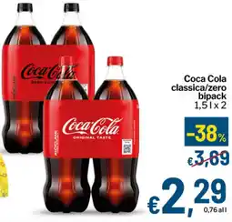 Qui Discount Coca Cola classica/zero bipack offerta