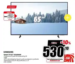MediaWorld SAMSUNG Smart TV 65" 65U8000F offerta