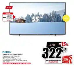 MediaWorld PHILIPS Smart TV 55" 55PUS7000/12 offerta