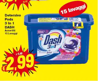 Prix Quality Dash Detersivo Pods 3 in 1 15 Lavaggi offerta