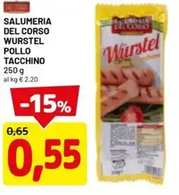 DPiù Salumeria del corso wurstel pollo tacchino offerta