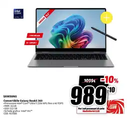 MediaWorld SAMSUNG Convertibile Galaxy Book5 360 offerta