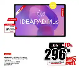 MediaWorld Lenovo Tablet Idea Tab Plus 8+256 GB offerta