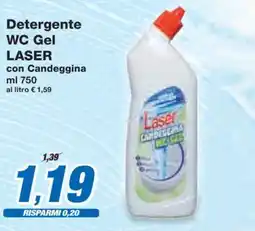 Prix Quality Detergente WC Gel LASER con Candeggina offerta