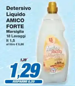 Prix Quality Detersivo Liquido AMICO FORTE Marsiglia offerta