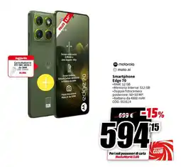 MediaWorld motorola Smartphone Edge 70 offerta
