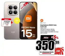 MediaWorld Xiaomi Smartphone REDMI Note 15 Pro 5G offerta