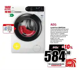 MediaWorld AEG Lavatrice LR6FE104 offerta