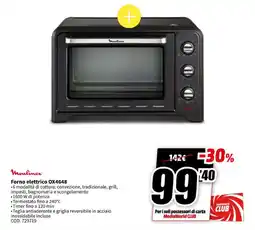 MediaWorld Moulinex Forno elettrico OX4648 offerta