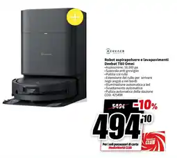 MediaWorld COVACS Robot aspirapolvere e lavapavimenti Deebot T80 Omni offerta