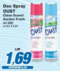 Prix Quality Deo Spray OUST offerta