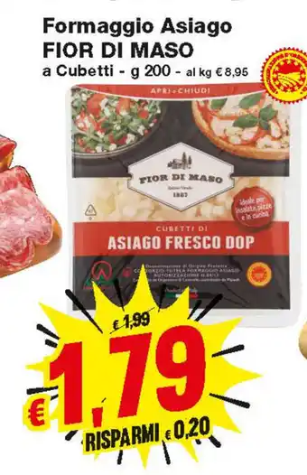 Prix Quality Fior Di Maso Formaggio Asiago 200g offerta