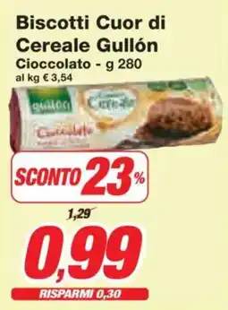 Prix Quality Biscotti Cuor di Cereale Gullón Cioccolato offerta