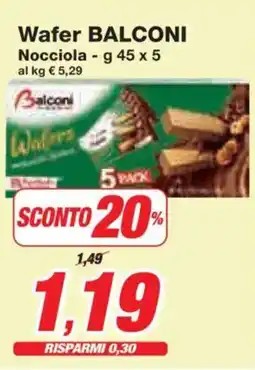 Prix Quality Wafer BALCONI offerta