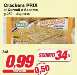Prix Quality Crackers PRIX ai Cereali e Sesamo offerta
