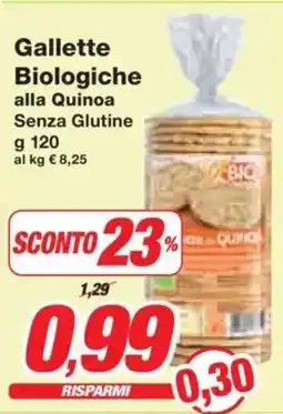 Prix Quality Gallette Biologiche alla Quinoa Senza Glutine offerta