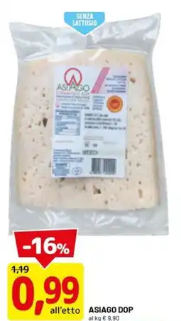 DPiù Asiago DOP offerta
