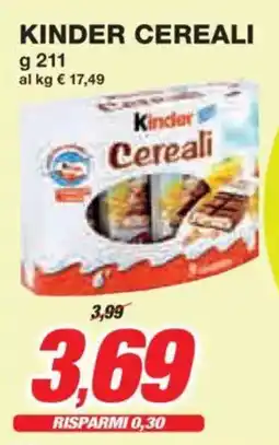 Prix Quality Kinder cereali offerta