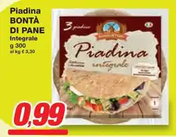 Prix Quality Piadina BONTÀ DI PANE Integrale offerta