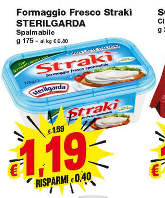 Prix Quality Sterilgarda Formaggio Fresco Strakì 175g offerta