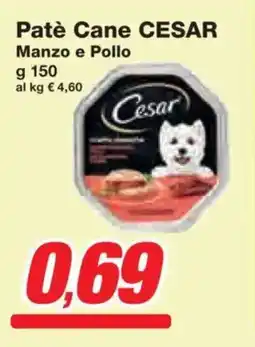 Prix Quality Patè Cane CESAR Manzo e Pollo offerta