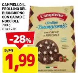 DPiù Campiello il frollino del buongiorno con cacao e nocciole offerta
