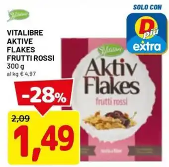 DPiù Vitalibre aktive flakes frutti rossi offerta