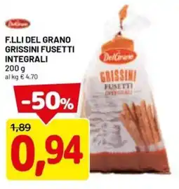 DPiù F.lli del grano grissini fusetti integrali offerta