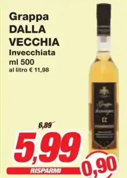 Prix Quality Grappa DALLA VECCHIA Invecchiata offerta
