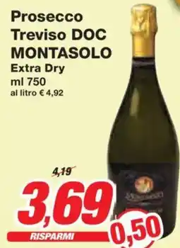 Prix Quality Prosecco Treviso DOC MONTASOLO Extra Dry offerta