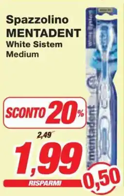 Prix Quality Spazzolino MENTADENT White Sistem Medium offerta