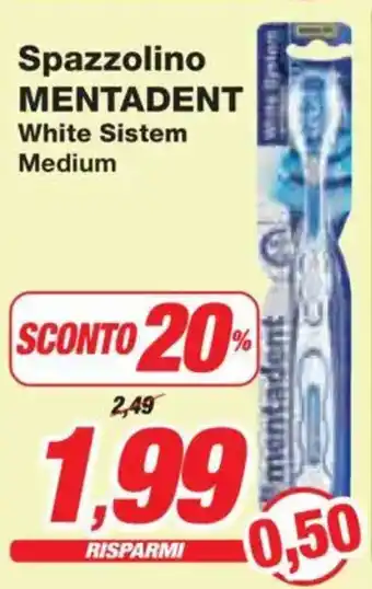 Prix Quality Spazzolino MENTADENT White Sistem Medium offerta