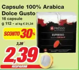 Prix Quality Capsule 100% Arabica Dolce Gusto offerta