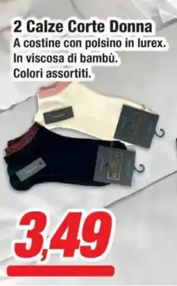 Prix Quality 2 Calze Corte Donna offerta