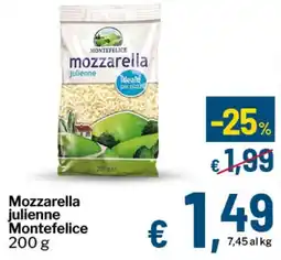 Qui Discount Mozzarella julienne Montefelice offerta