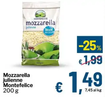 Qui Discount Mozzarella julienne Montefelice offerta