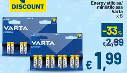 Qui Discount Energy stilo aa/ ministilo aaa Varta offerta