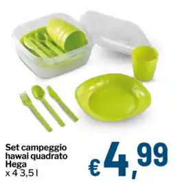 Qui Discount Set campeggio hawai quadrato Hega offerta