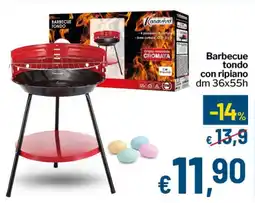Qui Discount Barbecue tondo con ripiano offerta