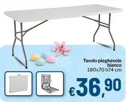 Qui Discount Tavolo pieghevole bianco offerta