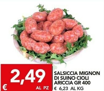 TuoDi Salsiccia mignon di suino cioli ariccia offerta