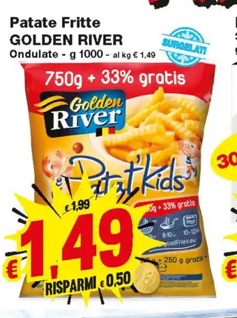 Prix Quality Golden River Patate Fritte 1000g offerta