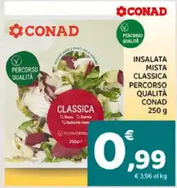 Conad INSALATA MISTA CLASSICA PERCORSO QUALITÀ CONAD 250 g offerta
