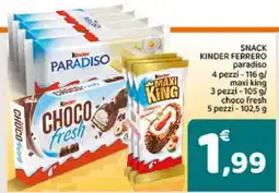 Conad SNACK KINDER FERRERO offerta